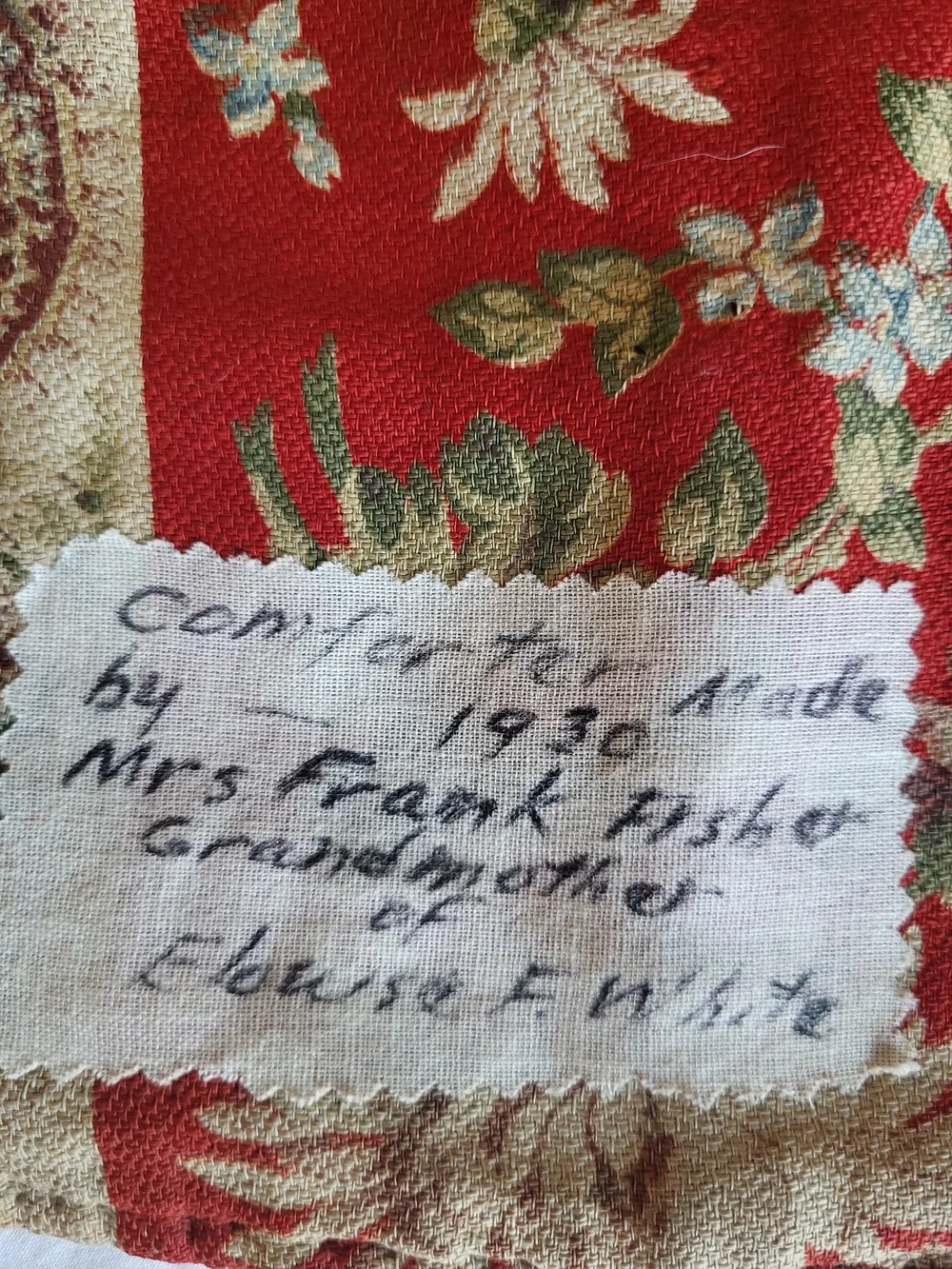 1930 Americana Nine Patch Quilt Comforter Dated/Signed
